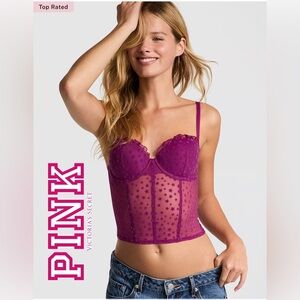 VS PINK star lace bra top xs